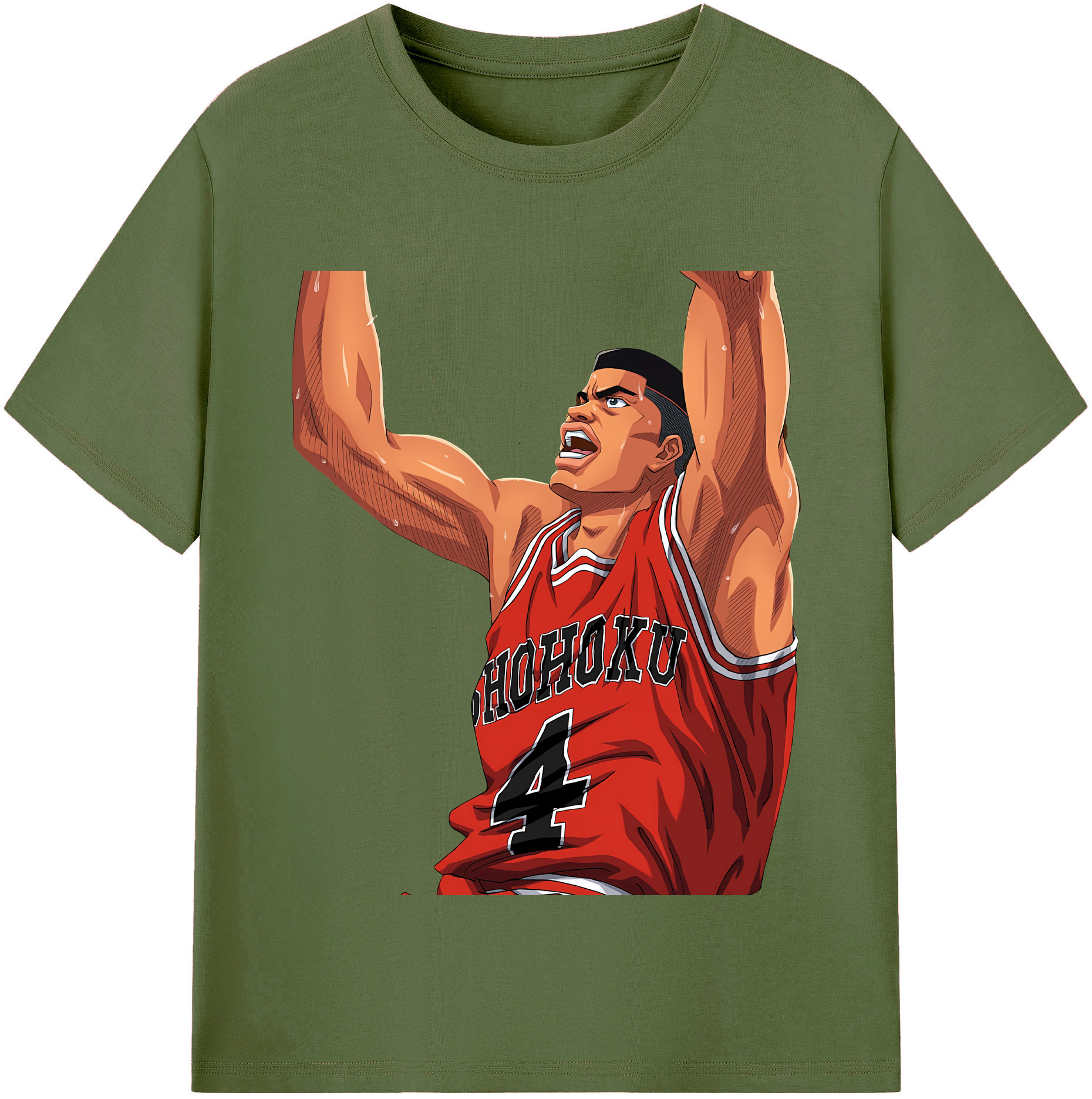SLAM DUNK／スラムダンク 綿100％半袖Tシャツ（フロントプリント）